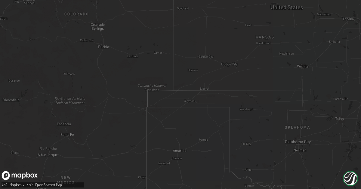 Hail map on October 24, 2016