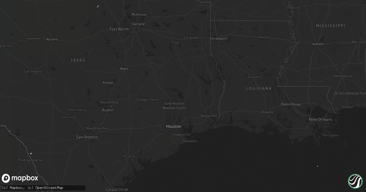 Hail map on October 24, 2019