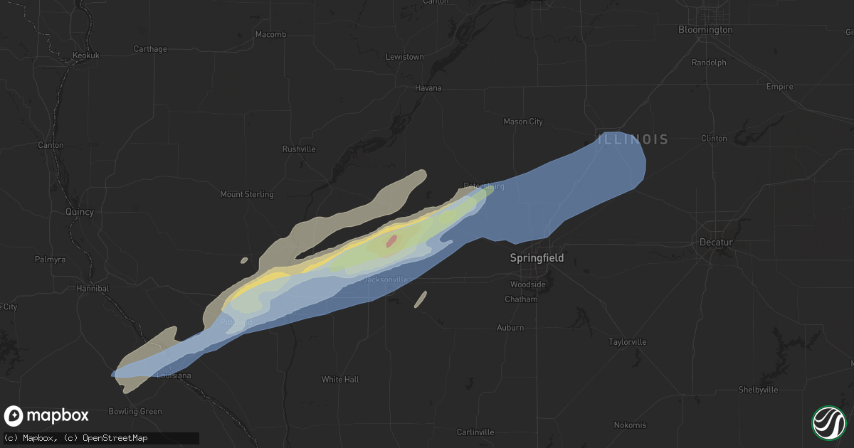 Hail map in Ashland, IL on October 24, 2021