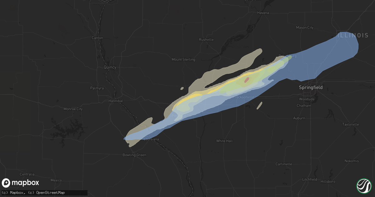 Hail map in Griggsville, IL on October 24, 2021