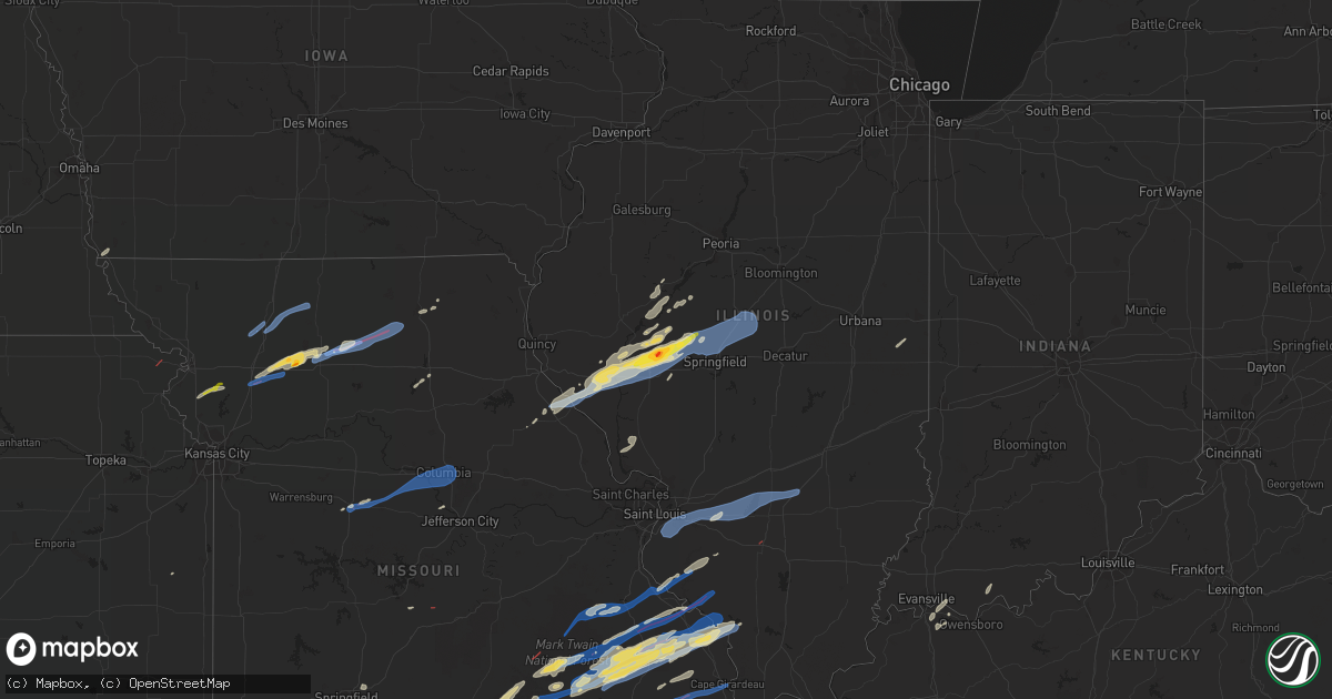 Hail map on October 24, 2021