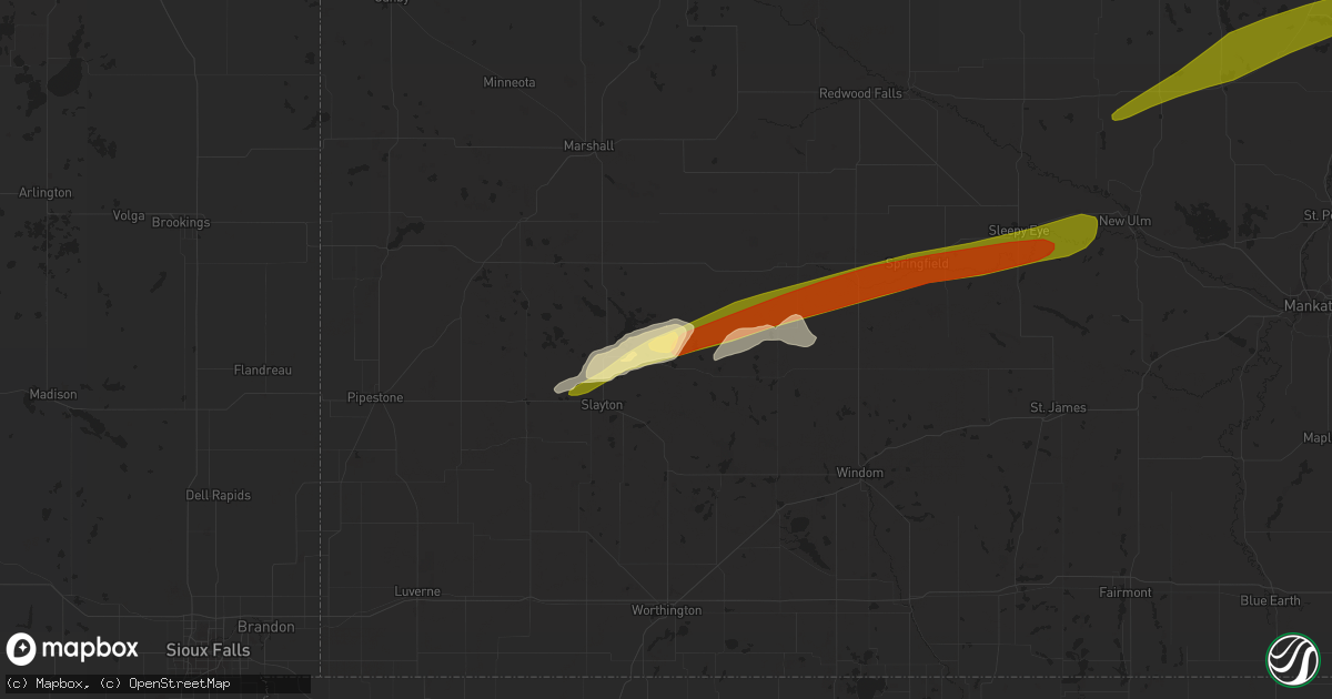 Hail map in Currie, MN on October 24, 2023