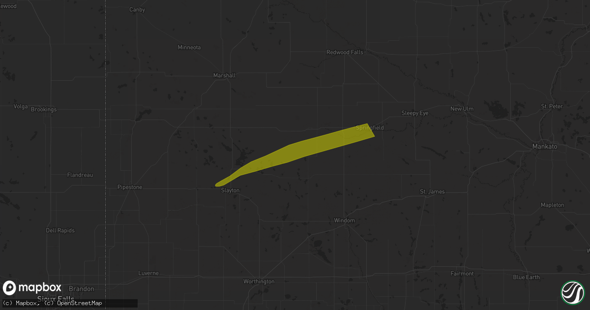 Hail map in Walnut Grove, MN on October 24, 2023