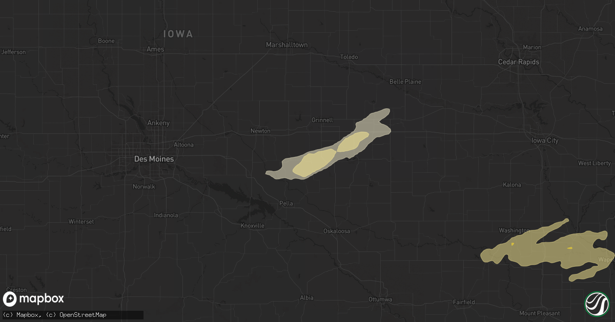 Hail map in Lynnville, IA on October 24, 2024