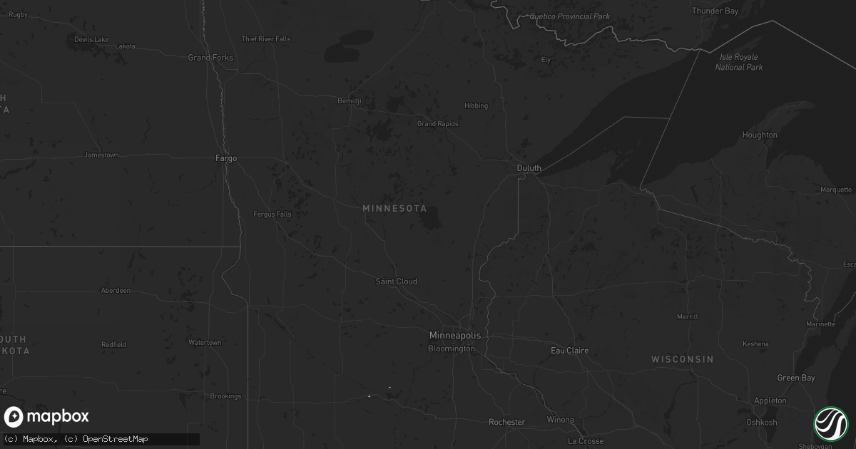 Hail Map in Minnesota on October 24, 2024 HailTrace