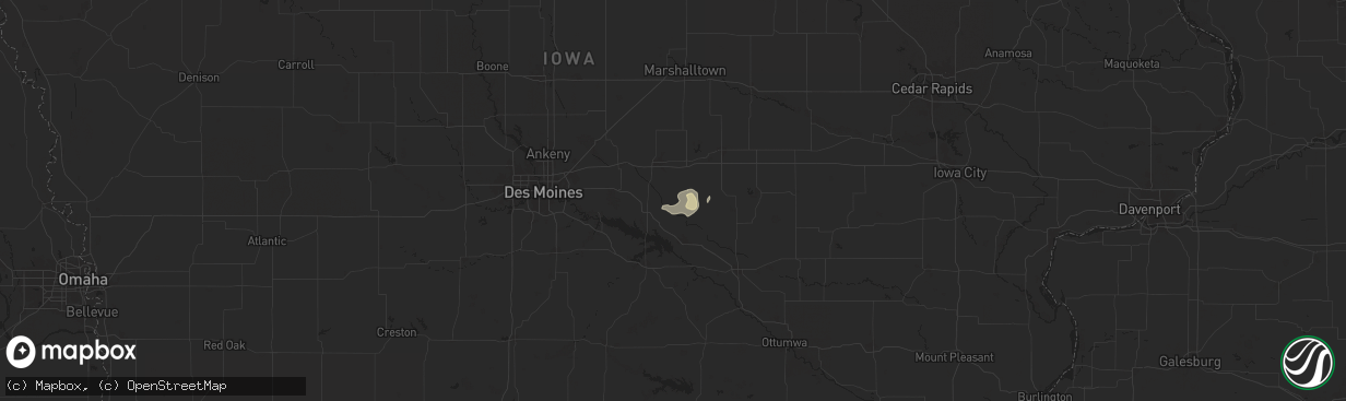 Hail map in Reasnor, IA on October 24, 2024