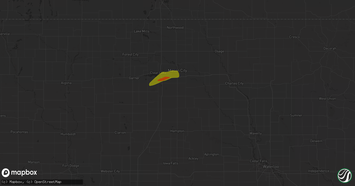Hail map in Rockwell, IA on October 24, 2024