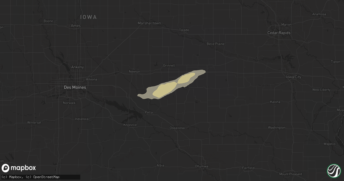 Hail map in Searsboro, IA on October 24, 2024