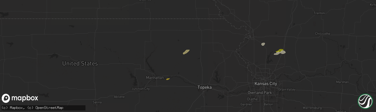 Hail map in Soldier, KS on October 24, 2024