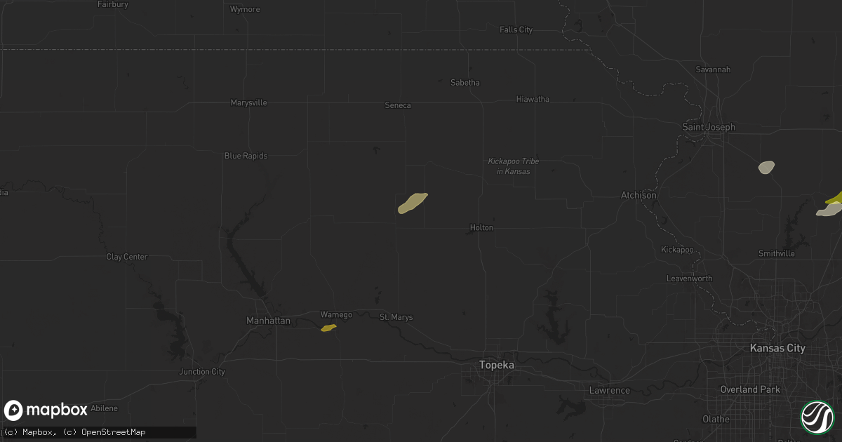 Hail map in Soldier, KS on October 24, 2024