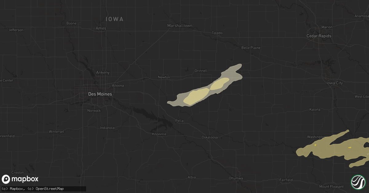 Hail map in Sully, IA on October 24, 2024