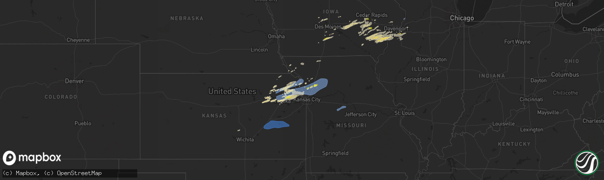 Hail map on October 24, 2024