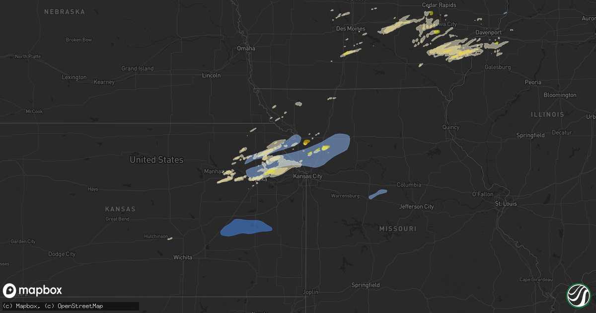 Hail map on October 24, 2024
