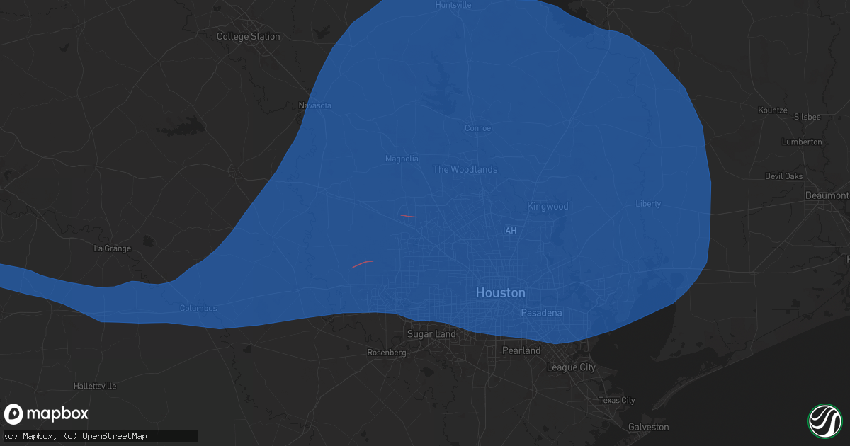 Hail map in Cypress, TX on October 24, 2025