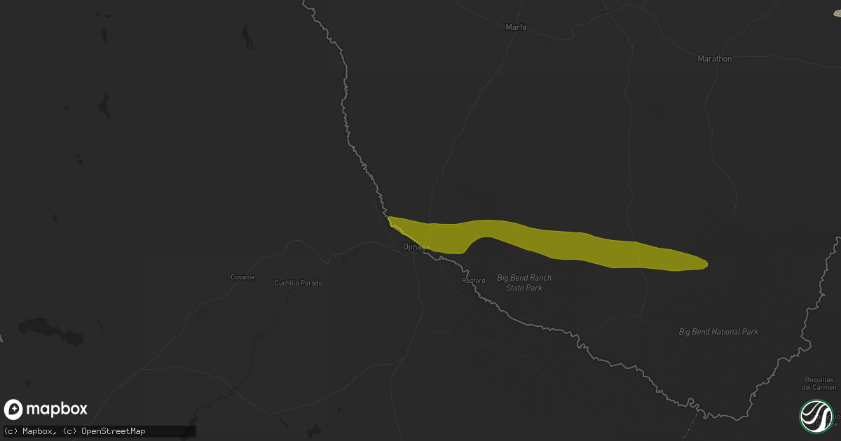 Hail map in Presidio, TX on October 24, 2025