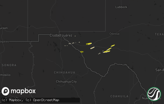 Hail map preview on 10-24-2025