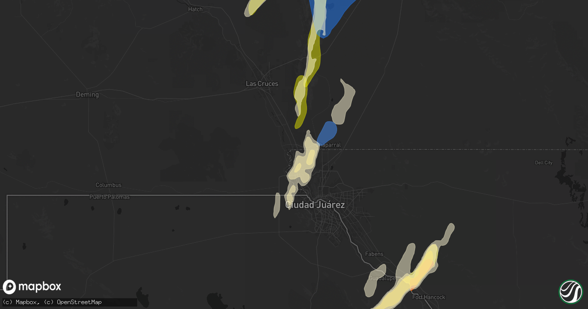 Hail map in Anthony, TX on October 24, 2026