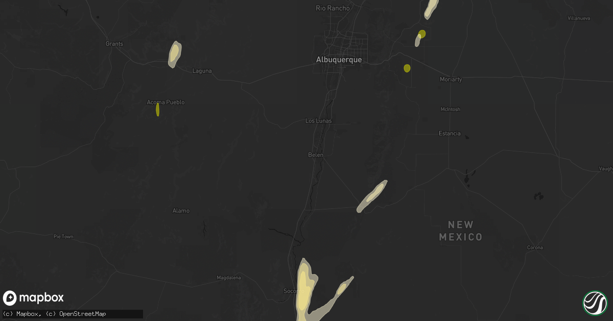 Hail map in Belen, NM on October 24, 2026