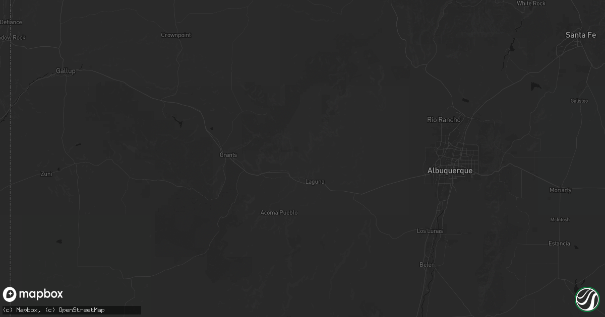 Hail map in Cubero, NM on October 24, 2026
