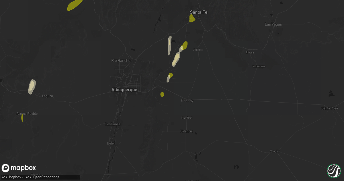 Hail map in Edgewood, NM on October 24, 2026