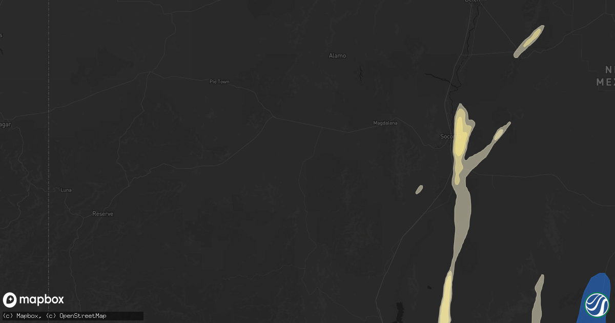 Hail map in Magdalena, NM on October 24, 2026