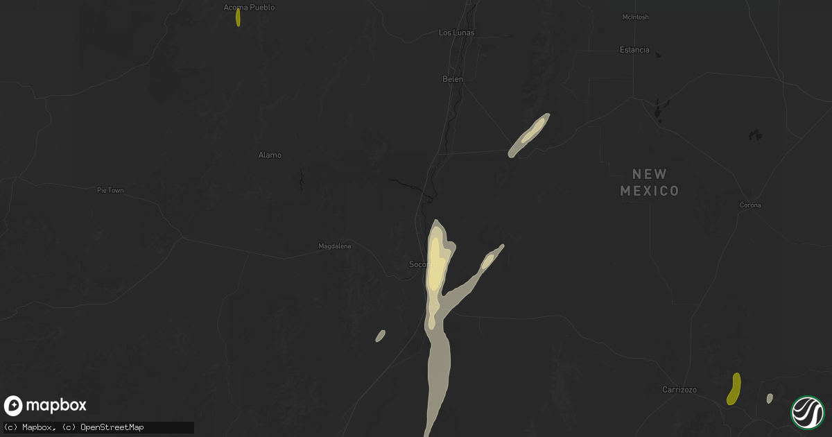 Hail map in Polvadera, NM on October 24, 2026