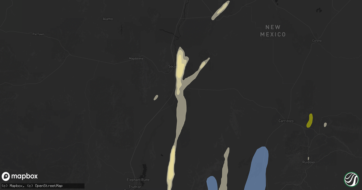 Hail map in San Antonio, NM on October 24, 2026
