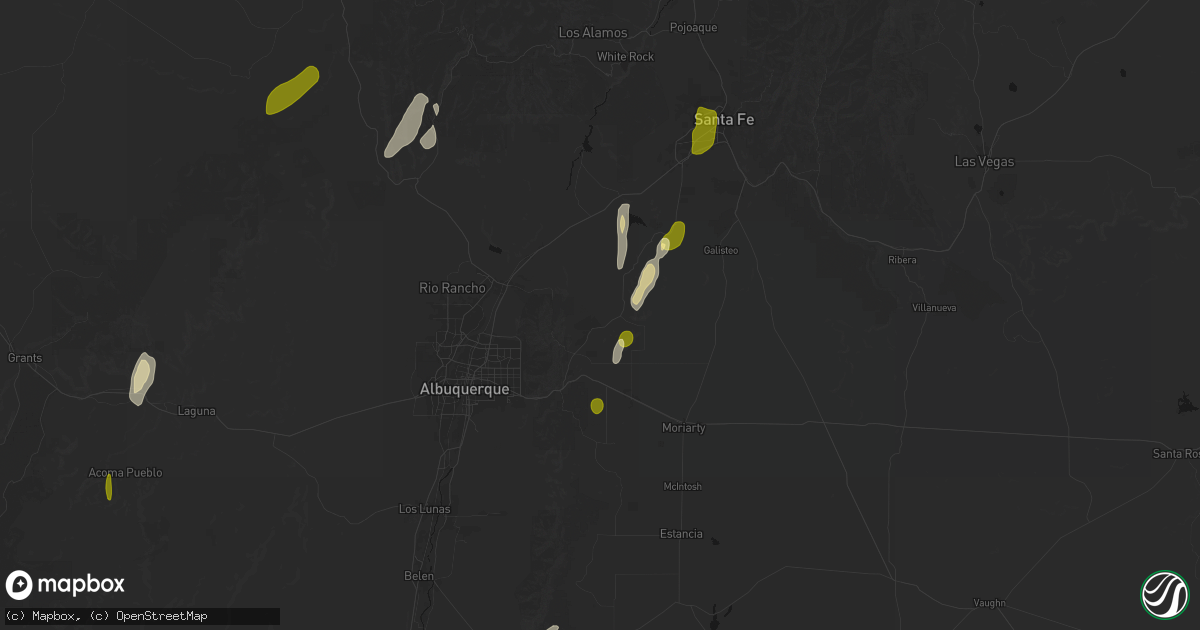 Hail map in Sandia Park, NM on October 24, 2026