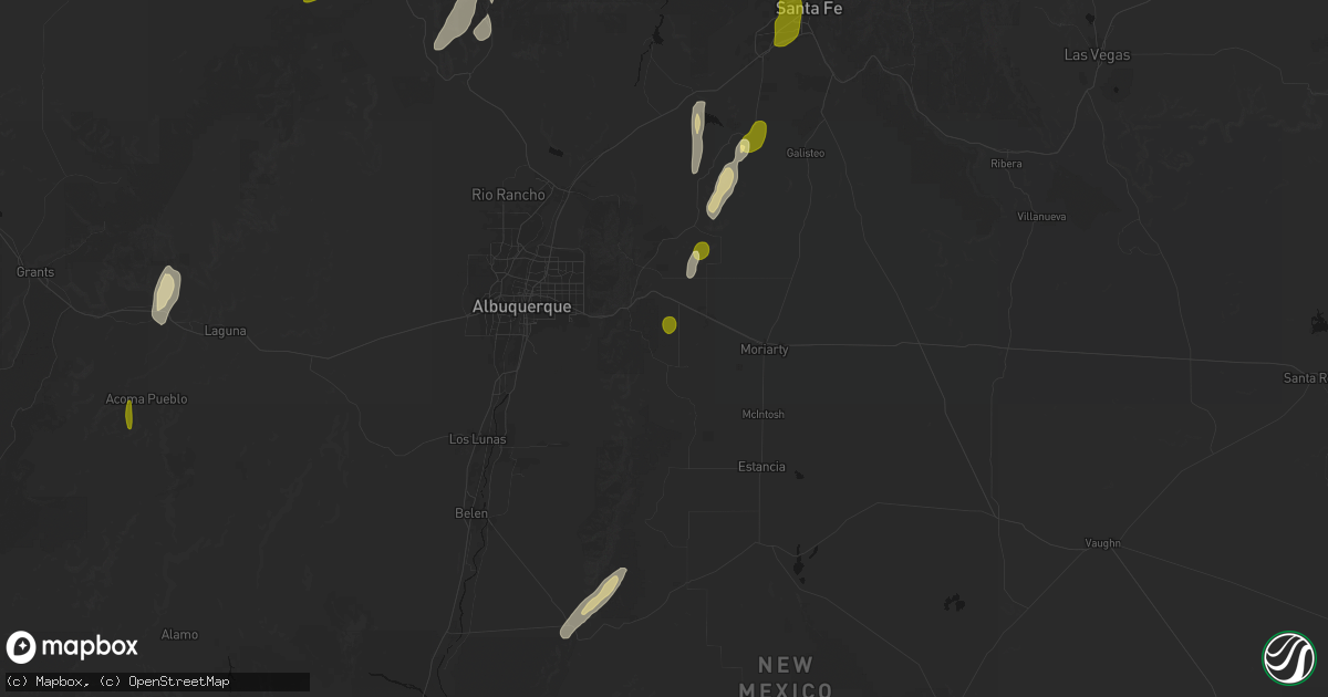 Hail map in Tijeras, NM on October 24, 2026