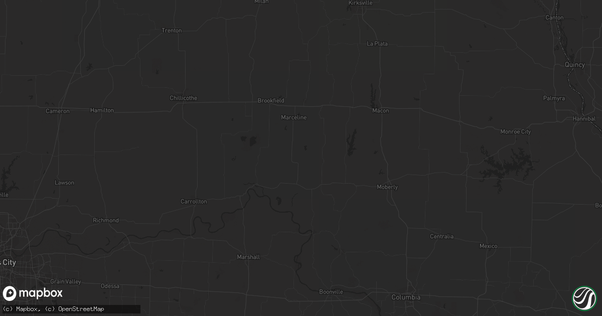 Hail map in Olpe, KS on October 25, 2011