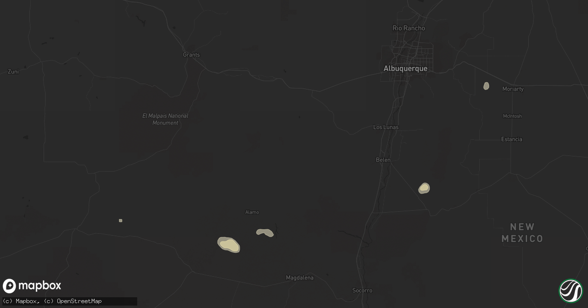 Hail map in Belen, NM on October 25, 2013