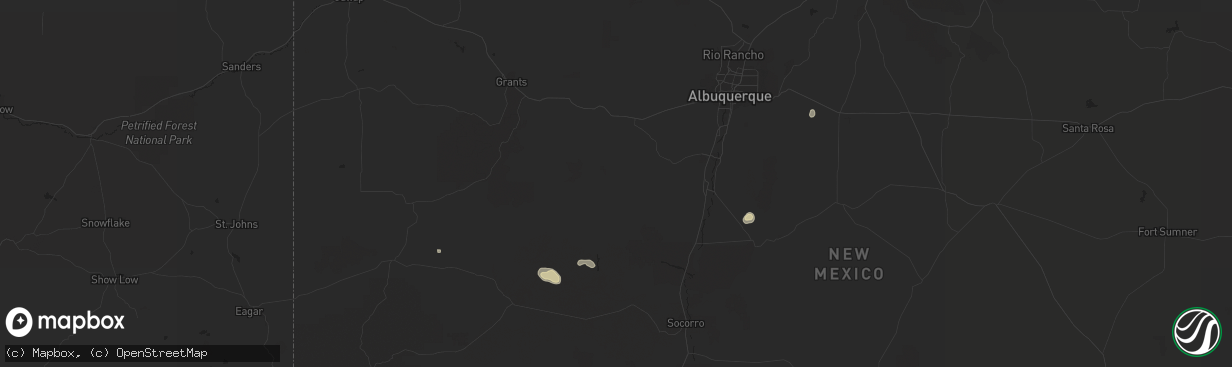 Hail map in Crownpoint, NM on October 25, 2013