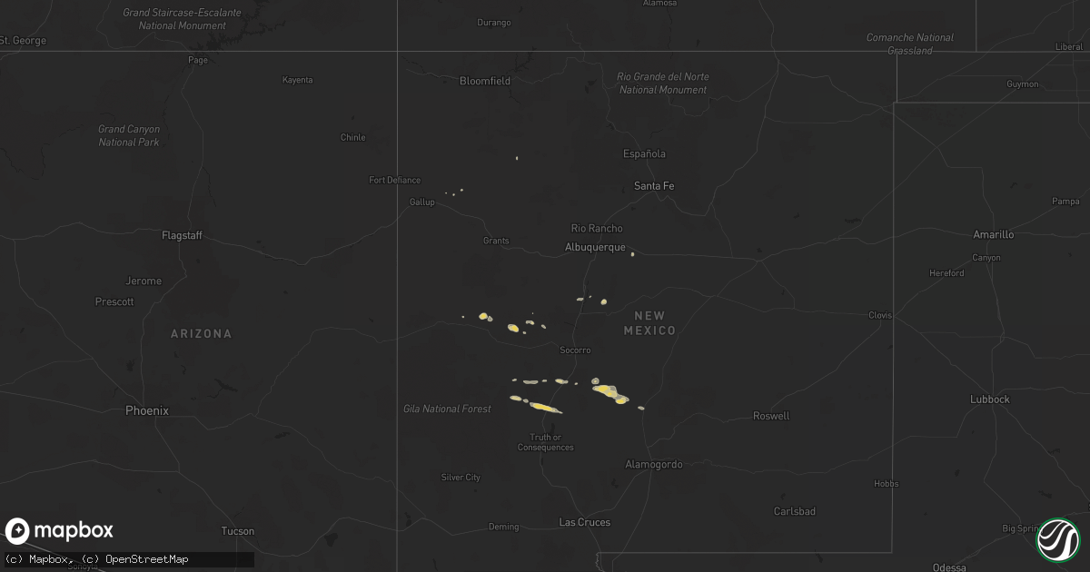 Hail map on October 25, 2013