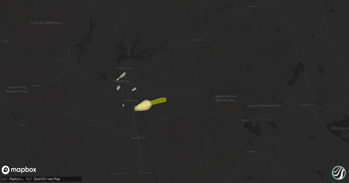 Hail map in Shingletown, CA on October 25, 2014
