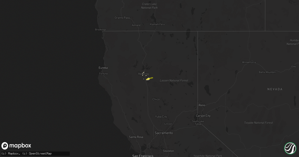 Hail map on October 25, 2014
