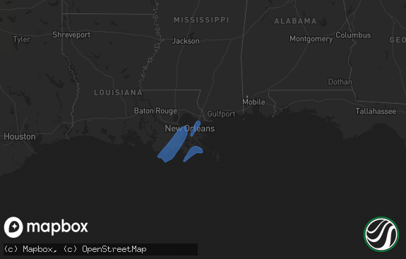 Hail map preview on 10-25-2019