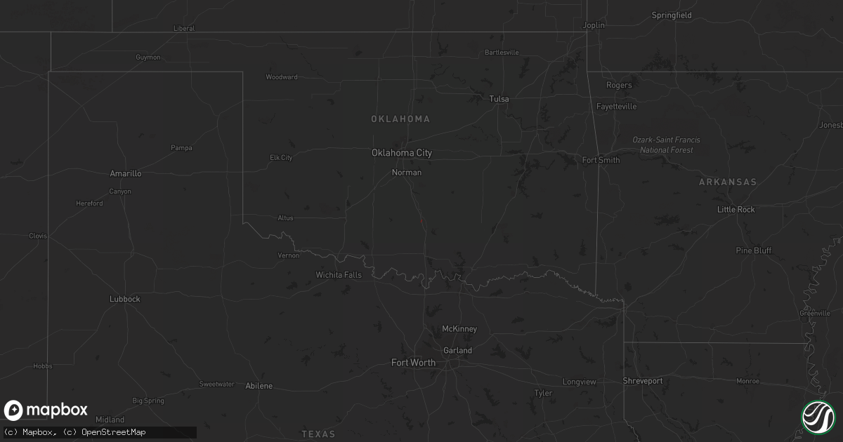 Hail map on October 25, 2023