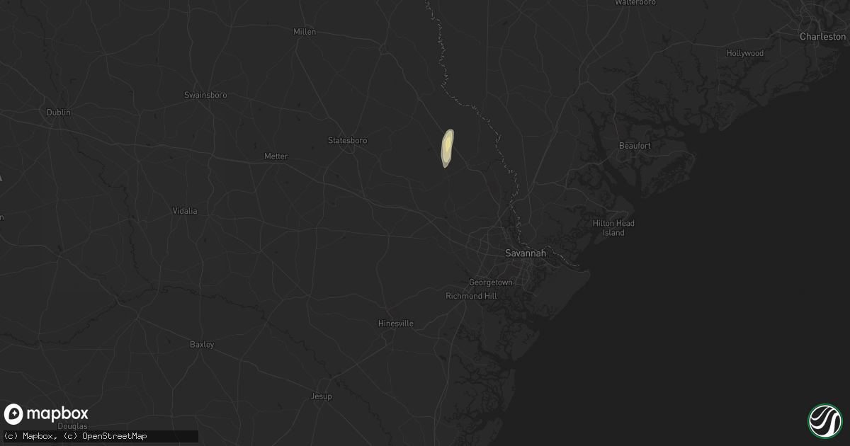 Hail map in Ellabell, GA on October 25, 2024