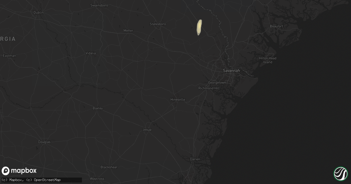 Hail map in Fort Stewart, GA on October 25, 2024
