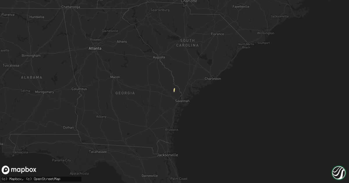 Hail map on October 25, 2024