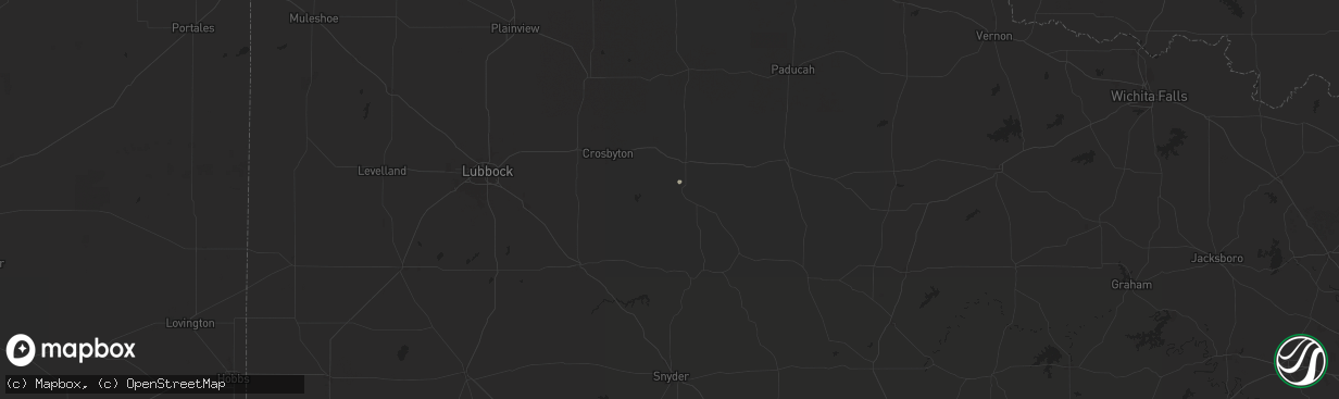 Hail map in Spur, TX on October 25, 2025