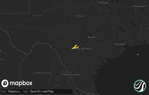 Hail map preview on 10-25-2025