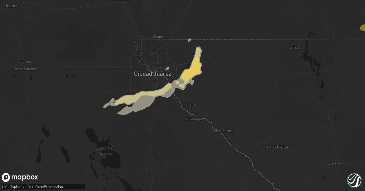 Hail map in Clint, TX on October 25, 2026
