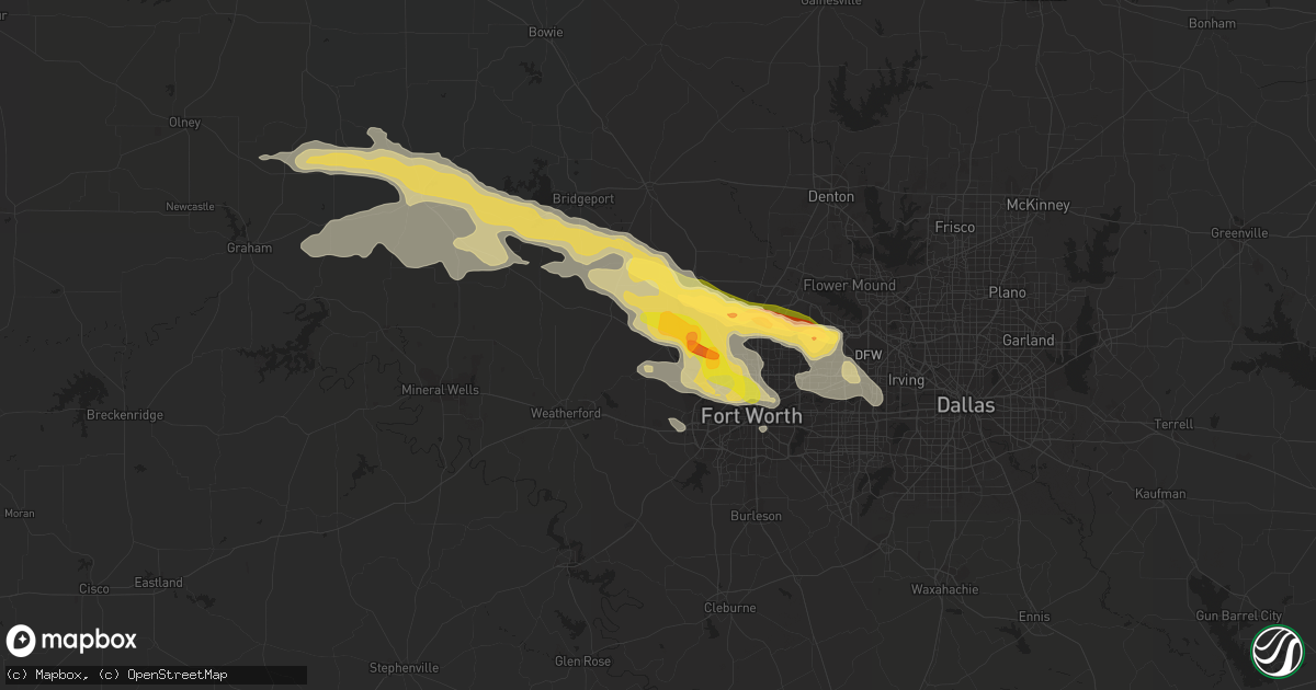 Hail map in Azle, TX on October 26, 2013