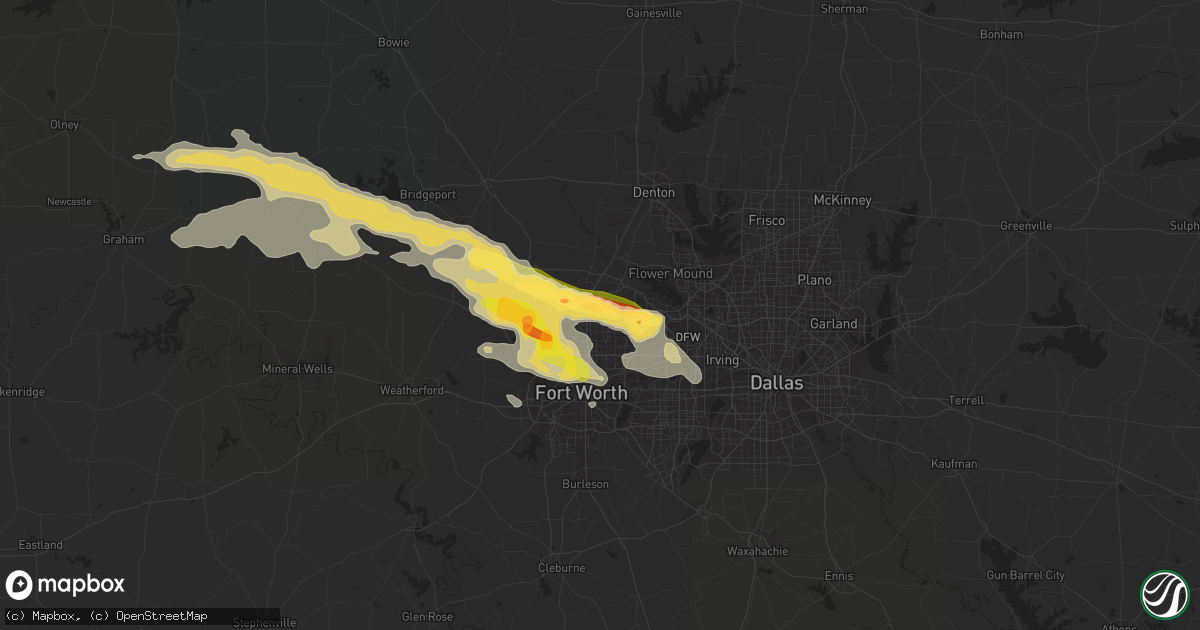 Hail map in Keller, TX on October 26, 2013