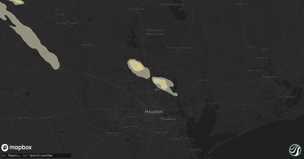 Hail map in Spring, TX on October 26, 2013