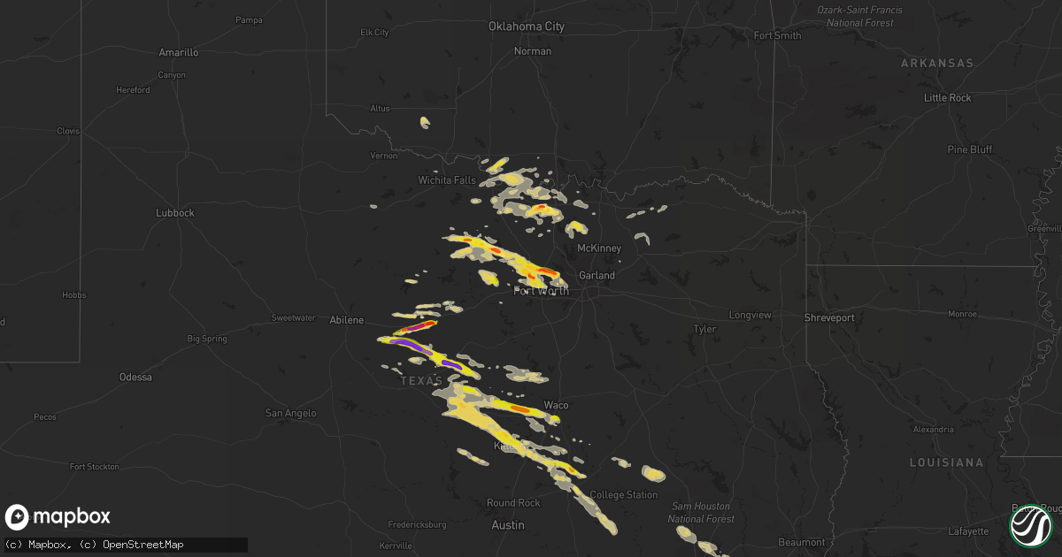 Hail map on October 26, 2013