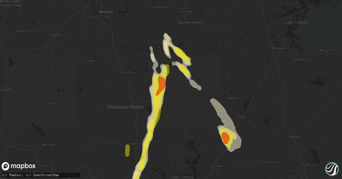 Hail map in Roff, OK on October 26, 2016