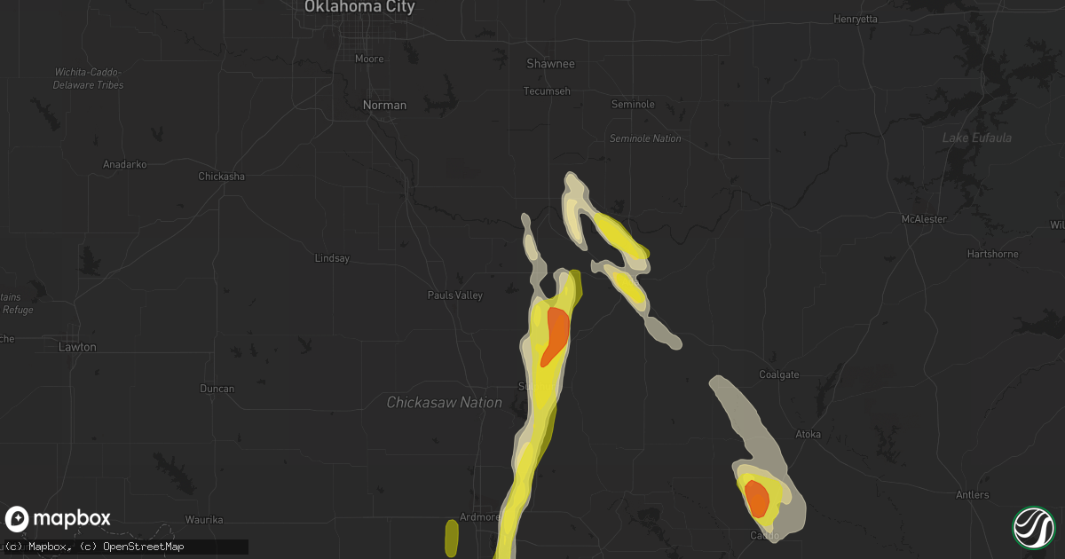 Hail map in Stratford, OK on October 26, 2016