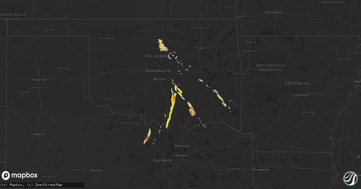 Hail map on October 26, 2016